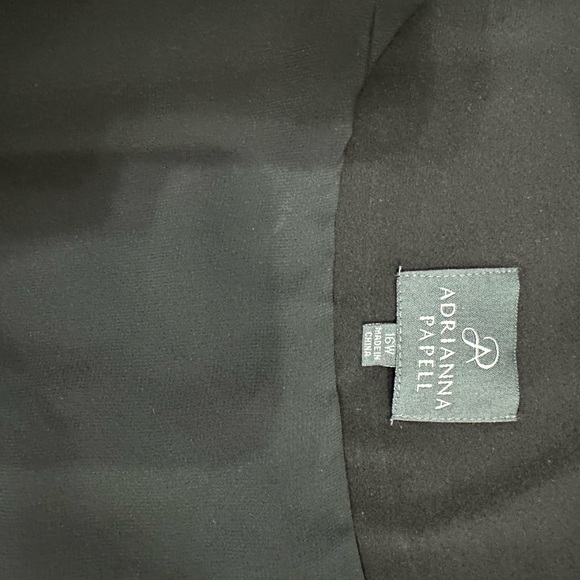 Adrianna Papell Black Asymmetrical Chiffon Dress - Picture 3 of 4